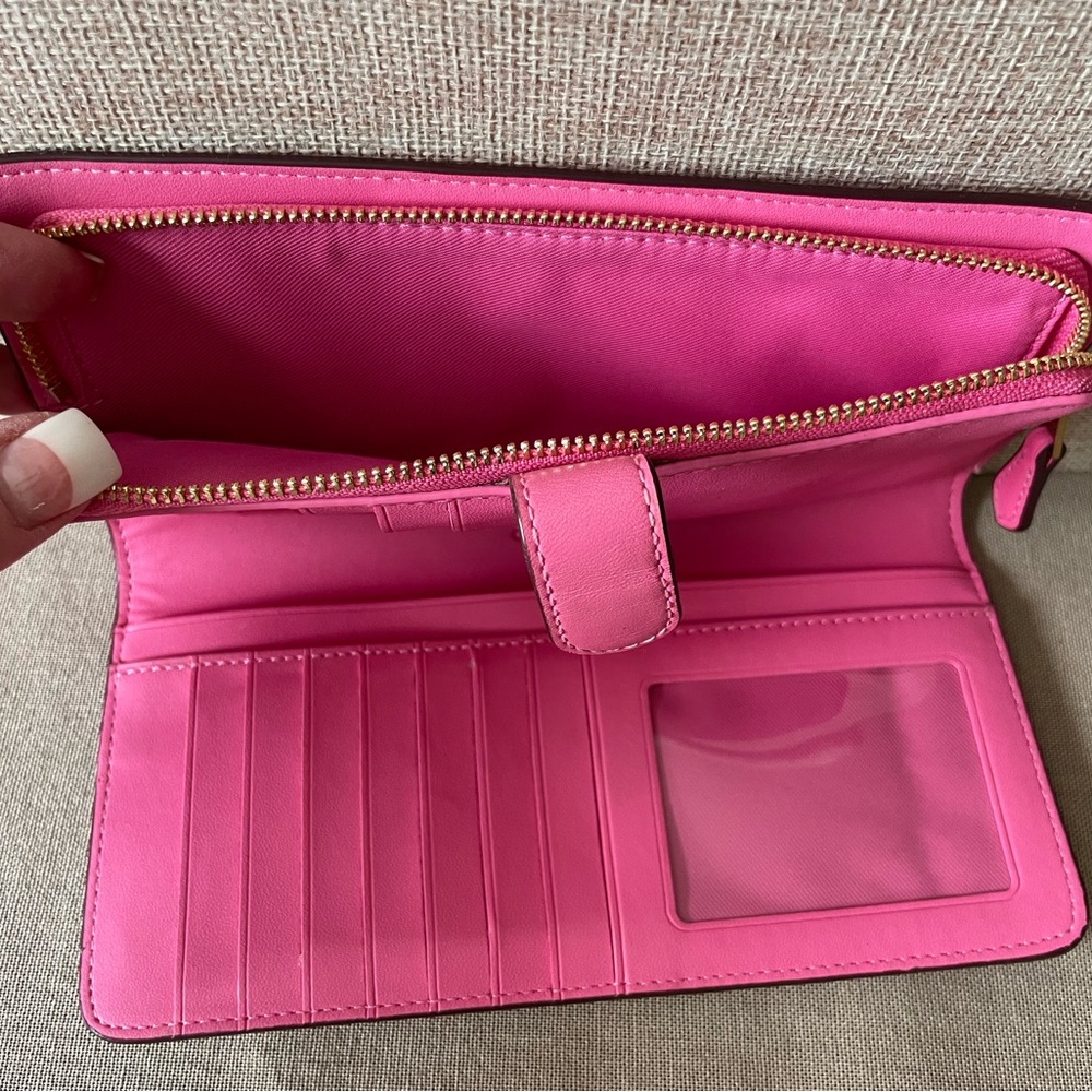Coach Vibrant Pink Women's Wallet - Picture 5 of 10
